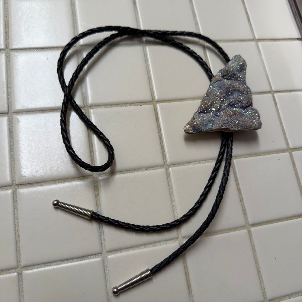 Irregular Rock Bolo Neck Tie Necklace